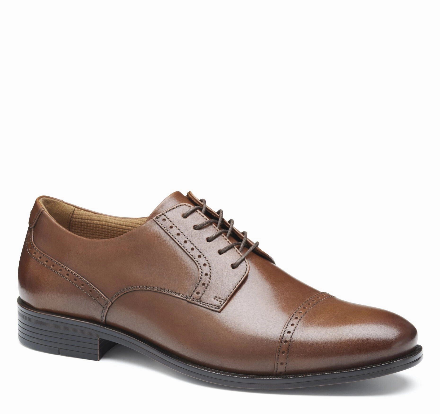 Johnston & Murphy Men's Reeve Cap Toe Dress Casual Lace-Up Shoe Leather Upper