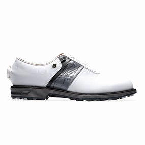 Support Tech Rain Friendly FootJoy Premiere Series - Packard BOA Spikeless Golf Shoes Previous Season Style White/Gray - 21 Men