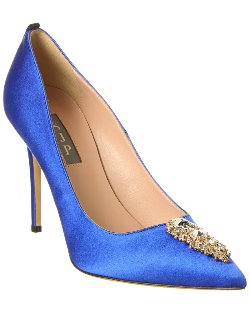 SJP by Sarah Jessica Parker Tempest 100 Satin Pump Open Toe Heels