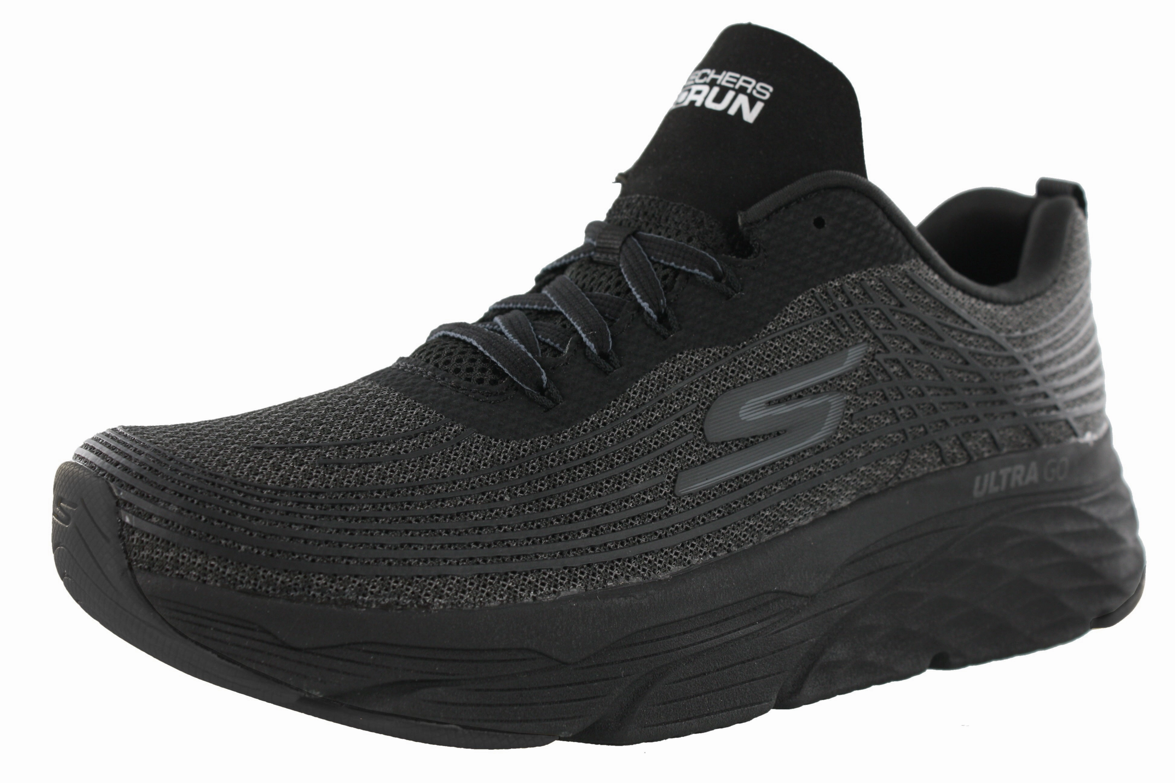 Skechers Men's Max Cushioning Elite 4E Wide Width Running Shoes Ergonomic Lace System cricket - ground running shoes