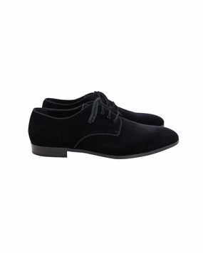 Burberry Lace Up Derby Oxfords in Black Velvet Classic Edge Working Professional