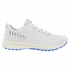 Lightweight Comfort ECCO S-Line Hybrid Spikeless Golf Shoes White/Blue - 20 Men