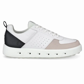 ECCO Street 720 Spikeless Golf Shoes White/Black/Gravel - SS24 Men Play Comfort Performance Motion