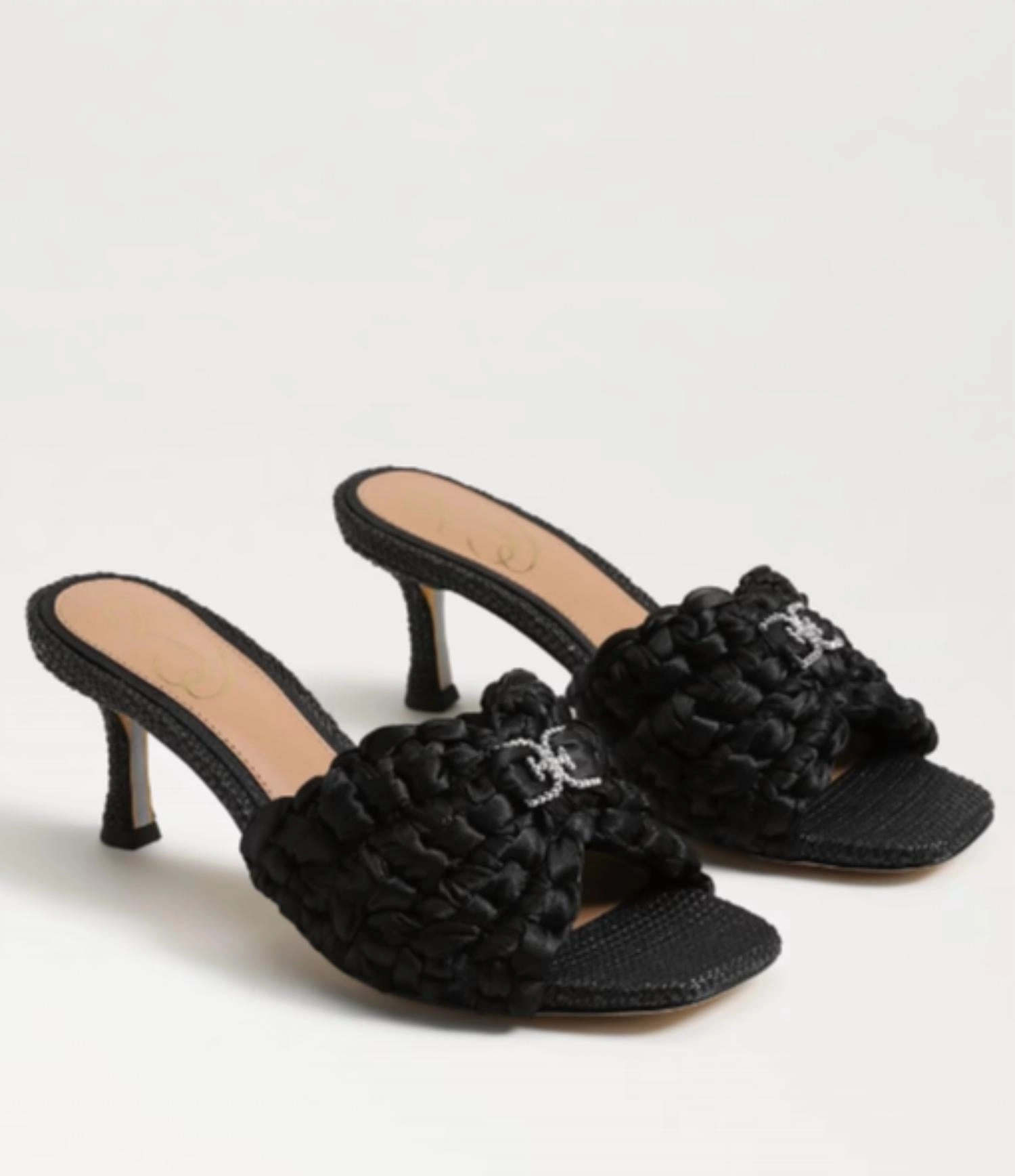 Women's Paisley Heel In Black Ribbon Statement style Travel Safe