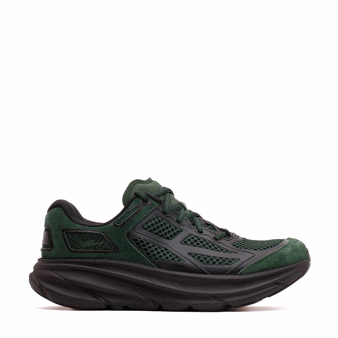 neutral - colored Hoka One One Unisex Clifton One9 Forest Green Black 1173333-FSTG