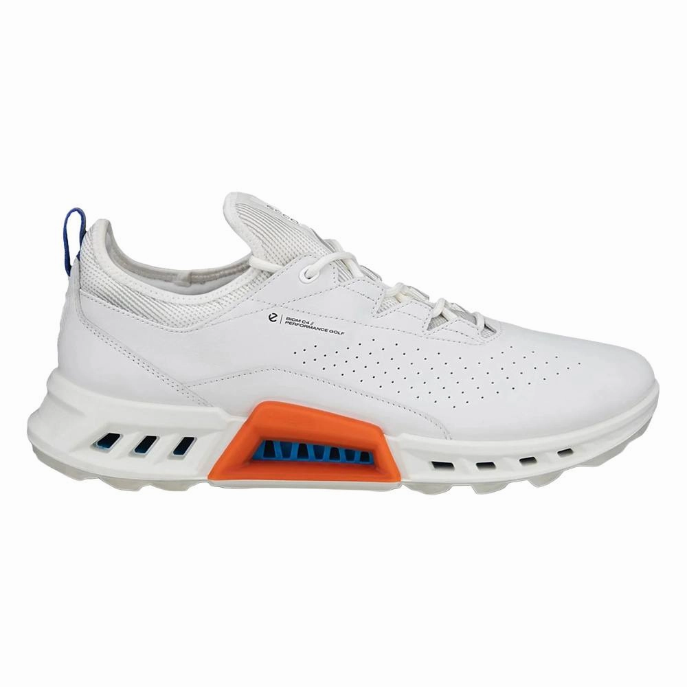 ECCO BIOM C4 Spikeless Golf Shoes White/Mazarine Blue - SS24 Men Smooth Motion Stability frame
