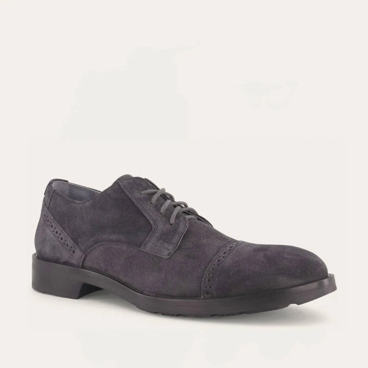 Premium Office Shoes Men's Bondos Oxford Shoes - Medium In Charcoal Suede