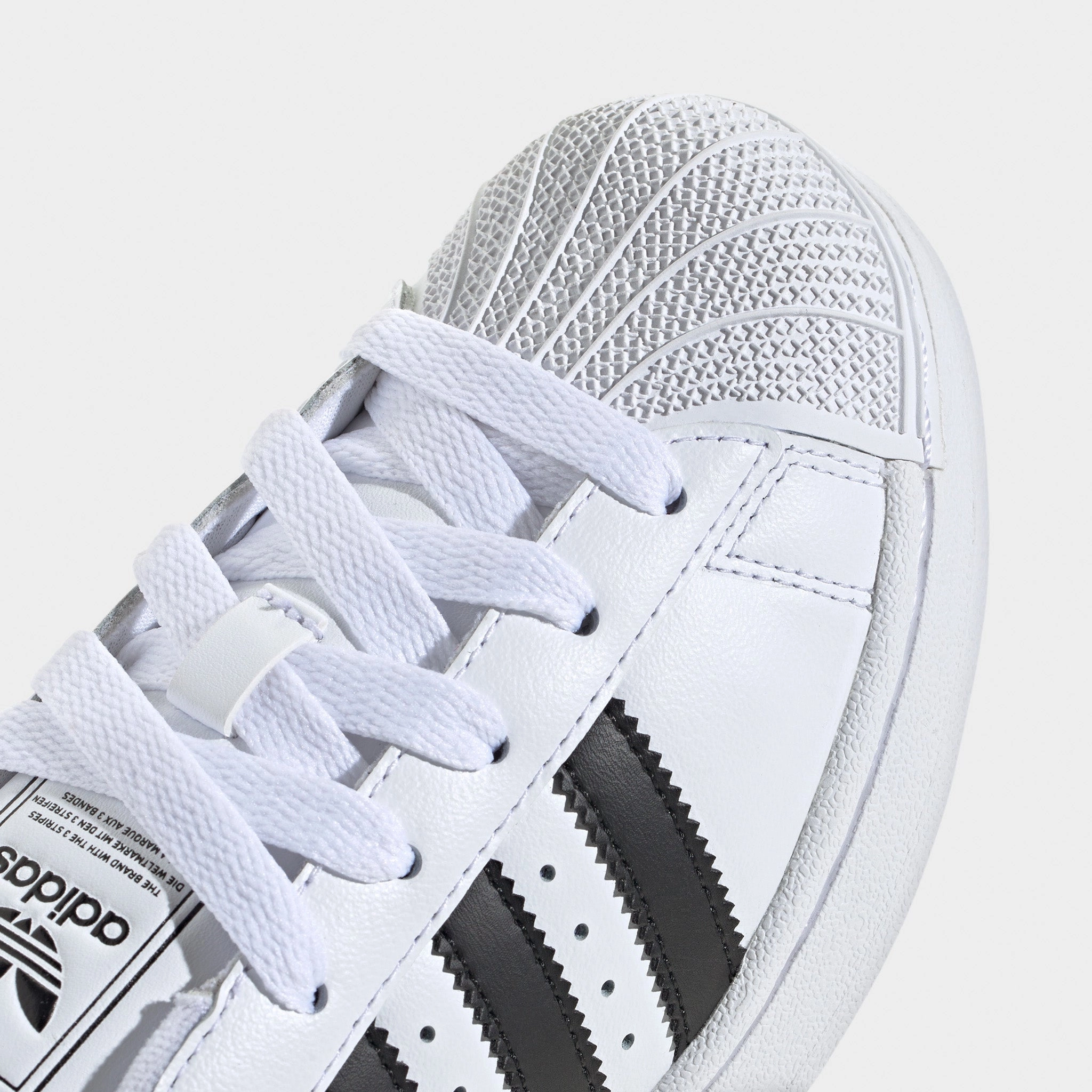 adidas Juniors' Superstar II Footwear White / Core Black Breathable Construction Lace Lock System