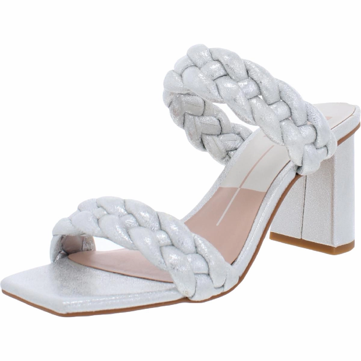 Paily Womens Braided Square Toe Heel Sandals Fashionable Look Sleek Pumps