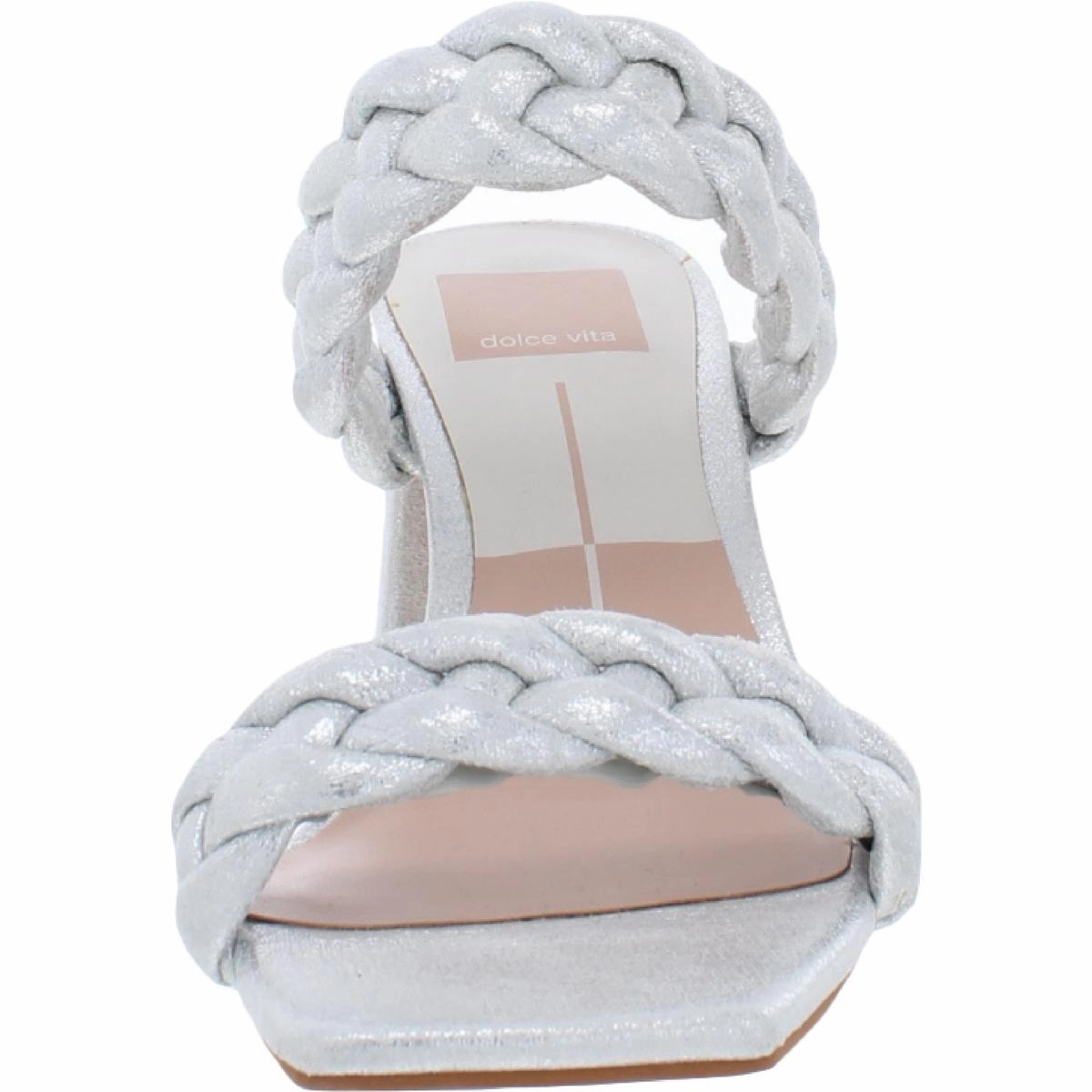 Paily Womens Braided Square Toe Heel Sandals Bold Design Glamorous Heels