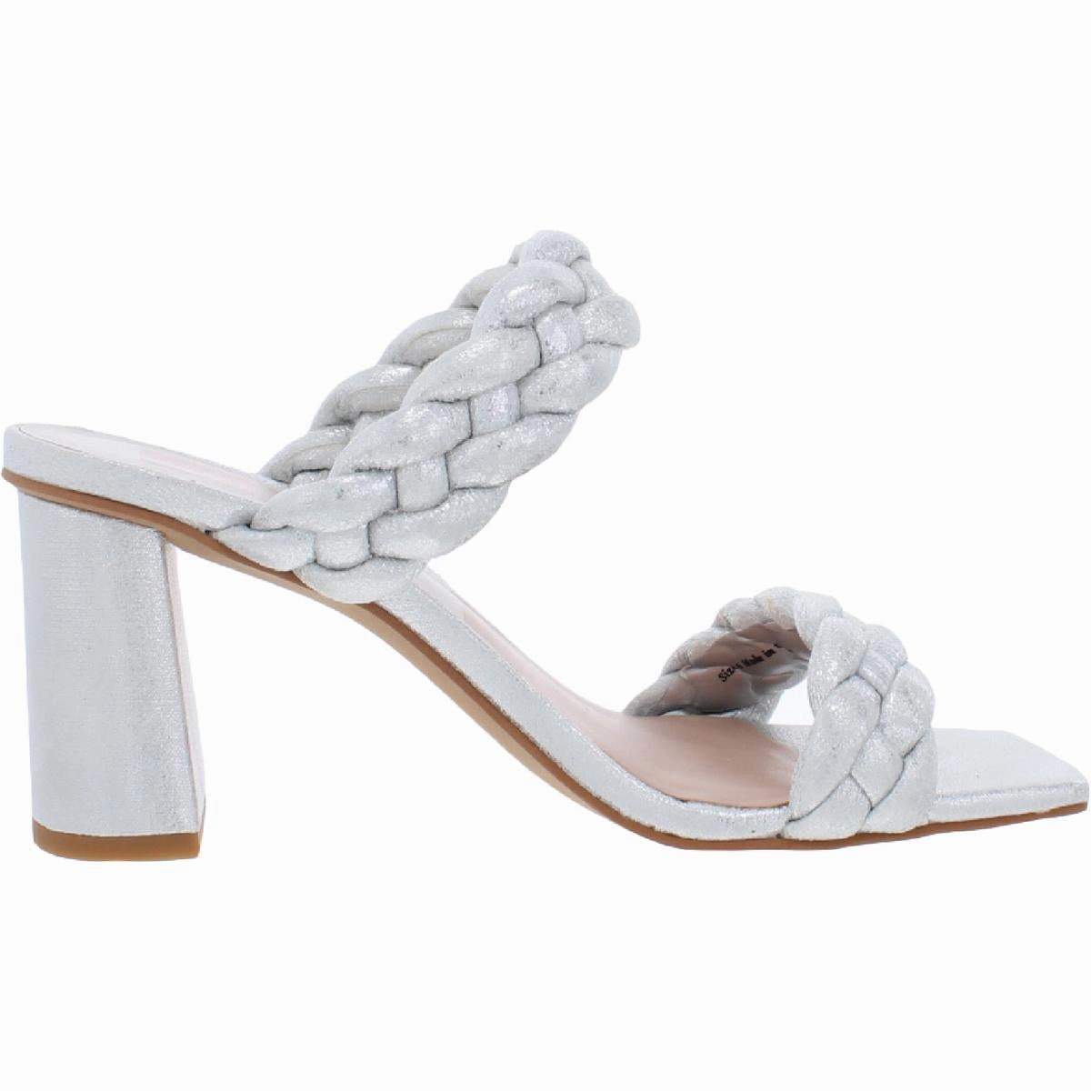 Paily Womens Braided Square Toe Heel Sandals fun vibe Refined Finish