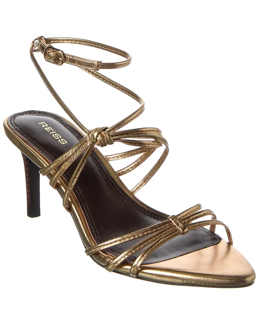 Minimal Glow Trendy Comfort Reiss Georgina Leather Heeled Sandal