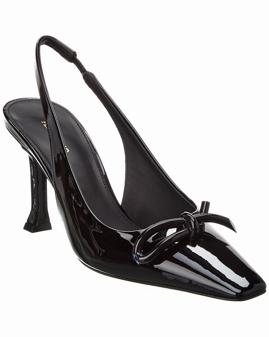 Ferragamo Arlene Bow Patent Slingback Pump hypoallergenic