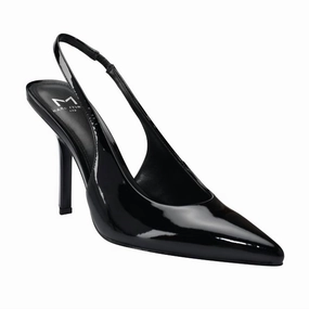 Dance Spark Women's Emalyn Patent Slingback Pump Shoe In Black