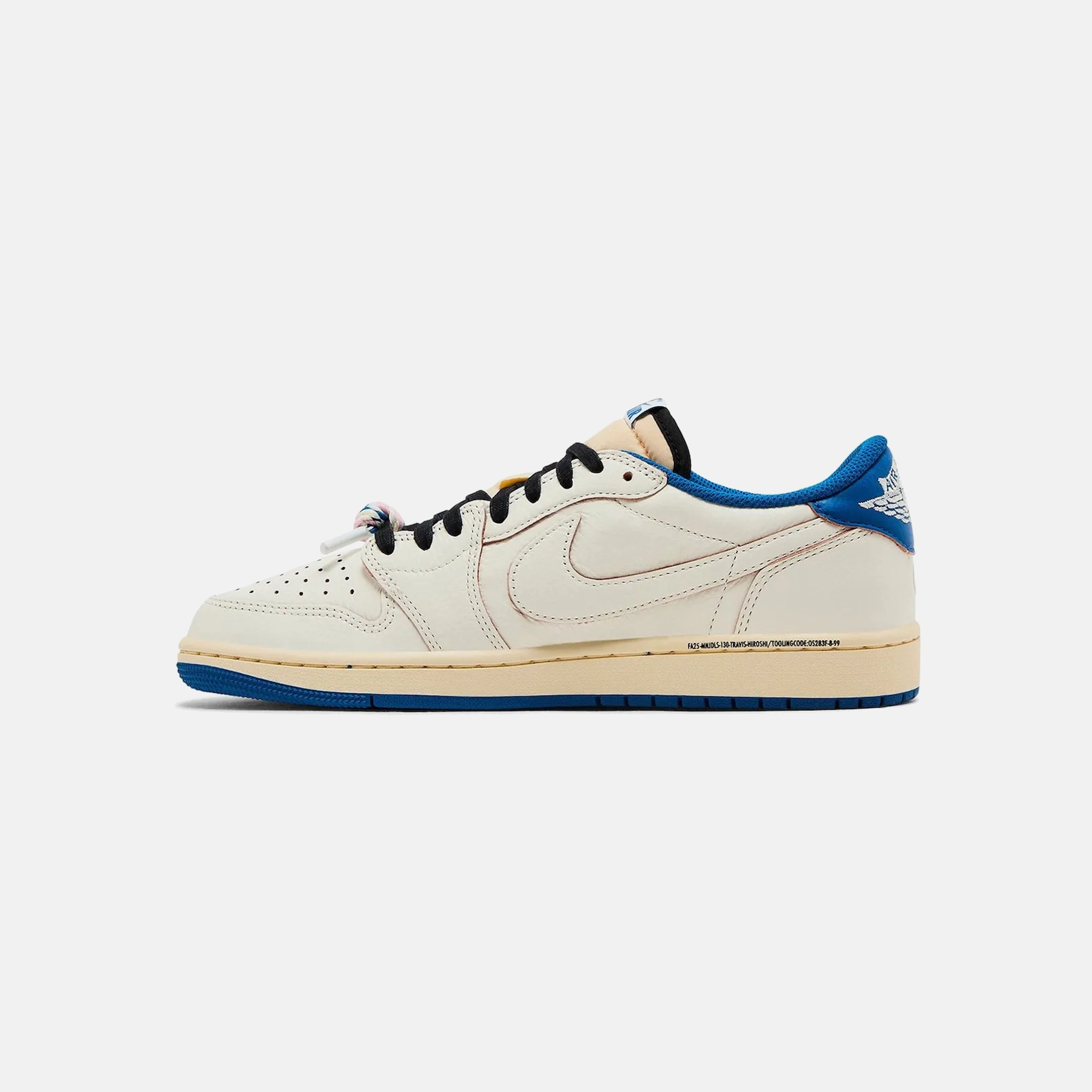 On The Way chic aesthetic Nike Air Jordan 1 Retro Low OG SP Fragment x Travis Scott Sail Military Blue