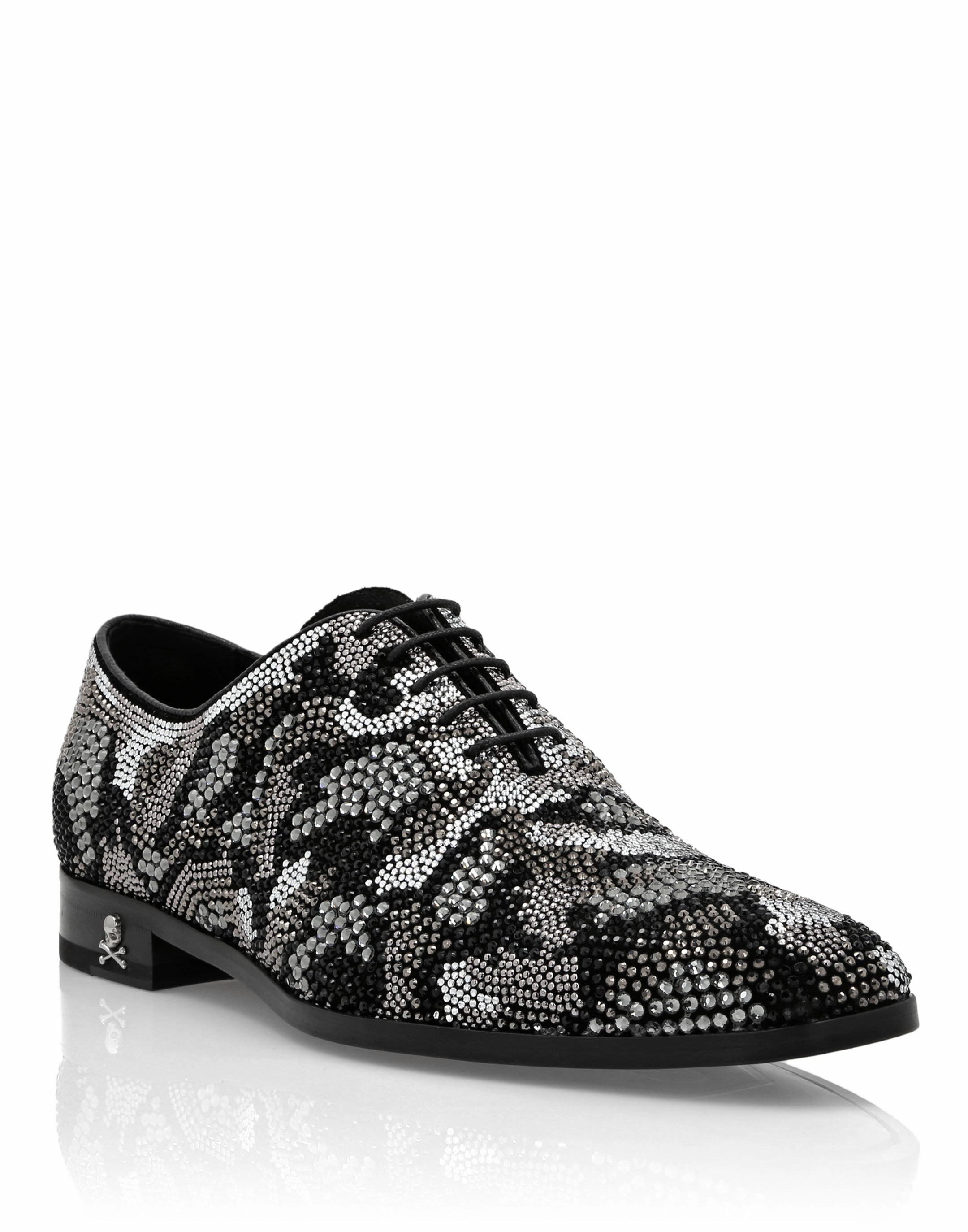 Breathable Oxfords Strass Lace Up Shoes Camouflage