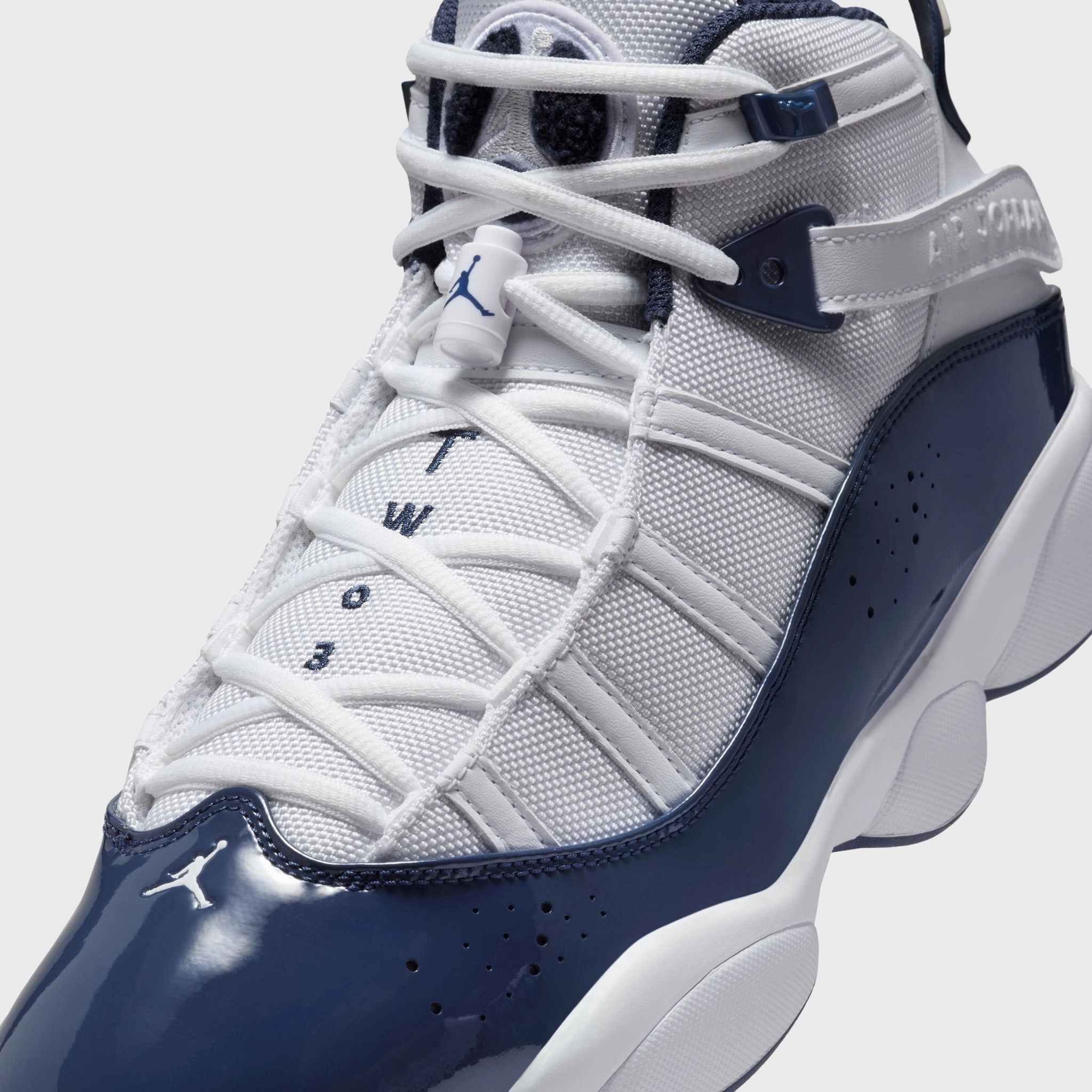 Jordan 6 Rings White / Midnight Navy - Neutral Grey Comfort Fit