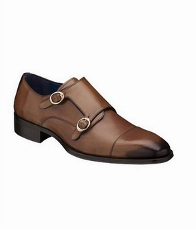 Men's Vigolo Calfskin Shoes In Tan Flexible Frame Urban Lifestyle