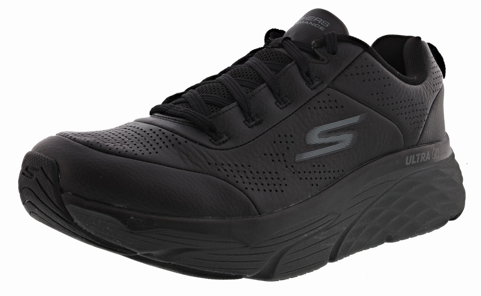 Skechers Men's Max Cushioning Elite Lucid Running Shoes Customizable Fit Technology Genuine Leather