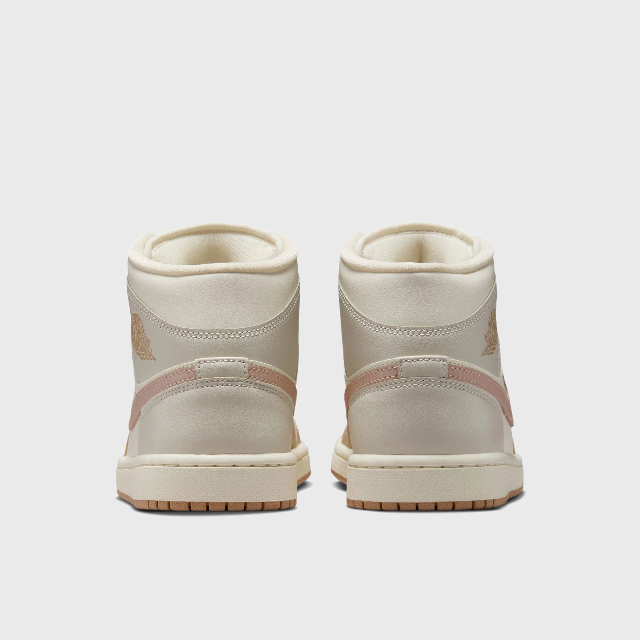 Jordan Women's 1 Mid Ale Ivory / Light Orewood Brown - Hemp Pressure Mapped Midsole Ventilated Tongue Construction