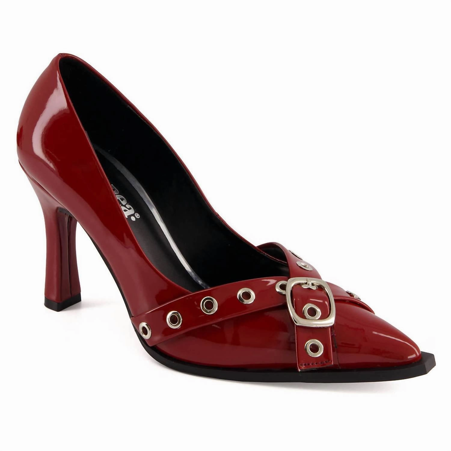 Women's Stilettos With Double Strap Ornament Pumps In Red Summer Spark