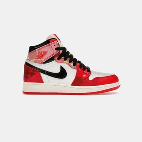 Nike Air Jordan 1 Retro High OG Spider-Man Across The Spider-Verse GS Fashion-Forward Look Velcro Strap