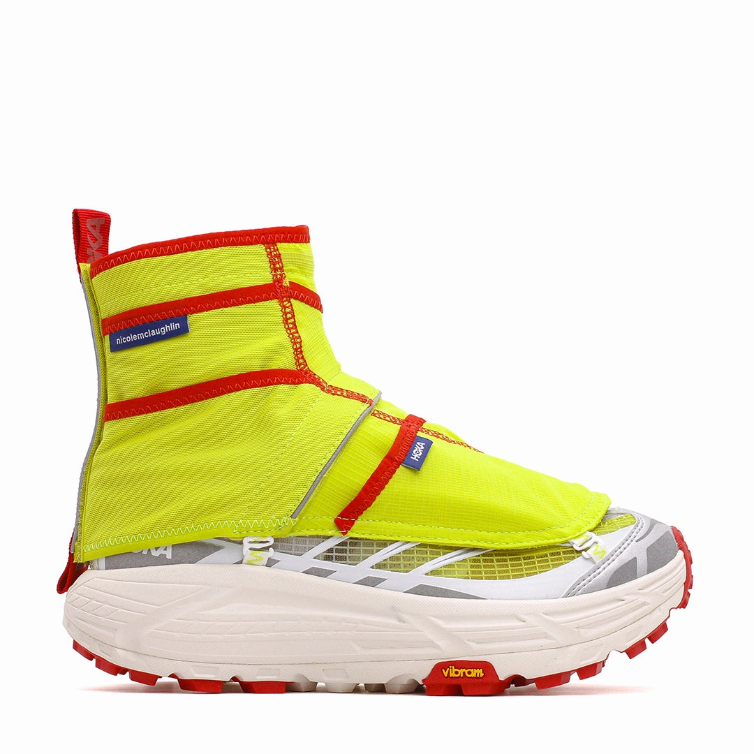 Arch Lock Tech Hoka One One Men x Nicole McLaughlin Mafate Three2 White Neon Yellow Core 1153931-WNN