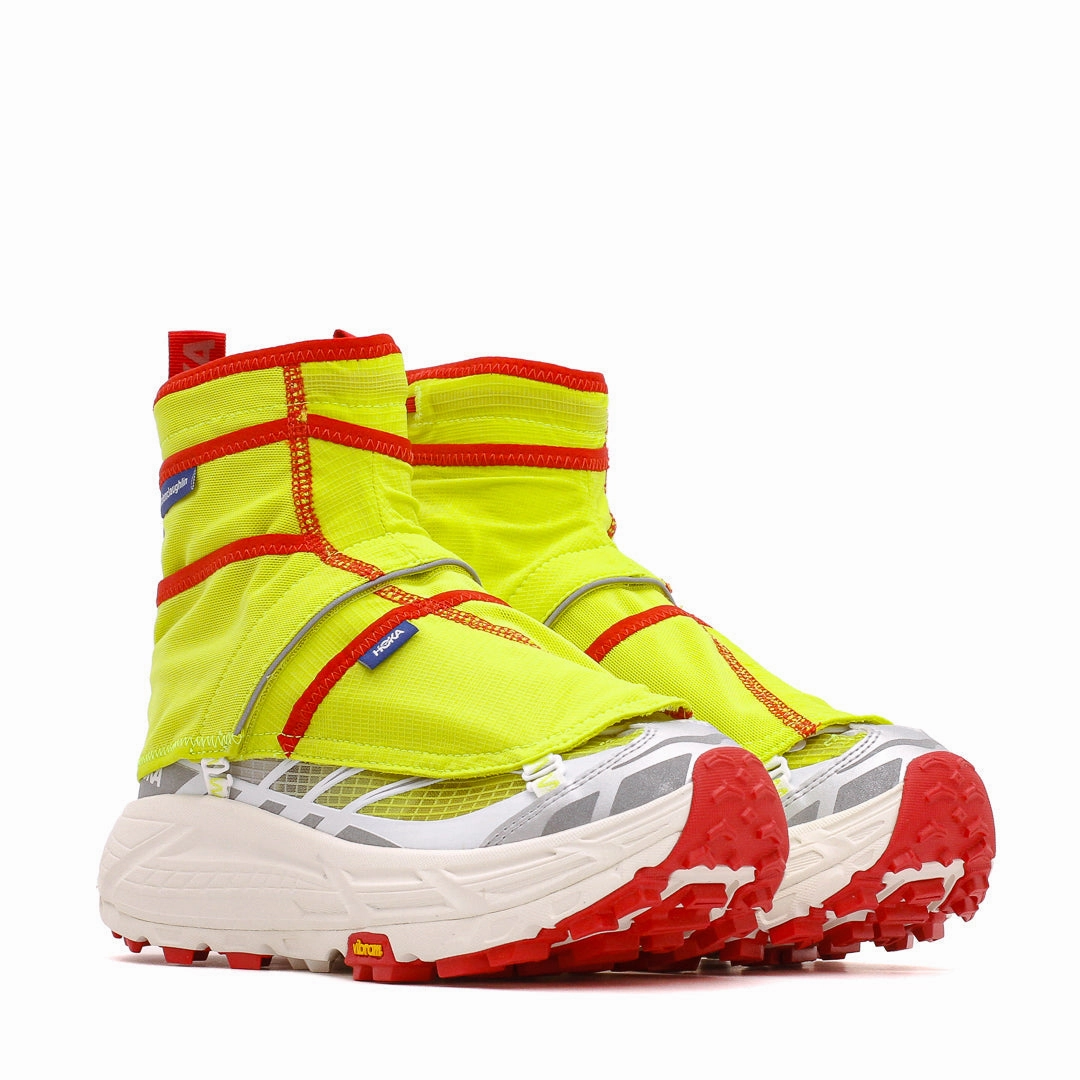 non - slip surface Hoka One One Men x Nicole McLaughlin Mafate Three2 White Neon Yellow Core 1153931-WNN