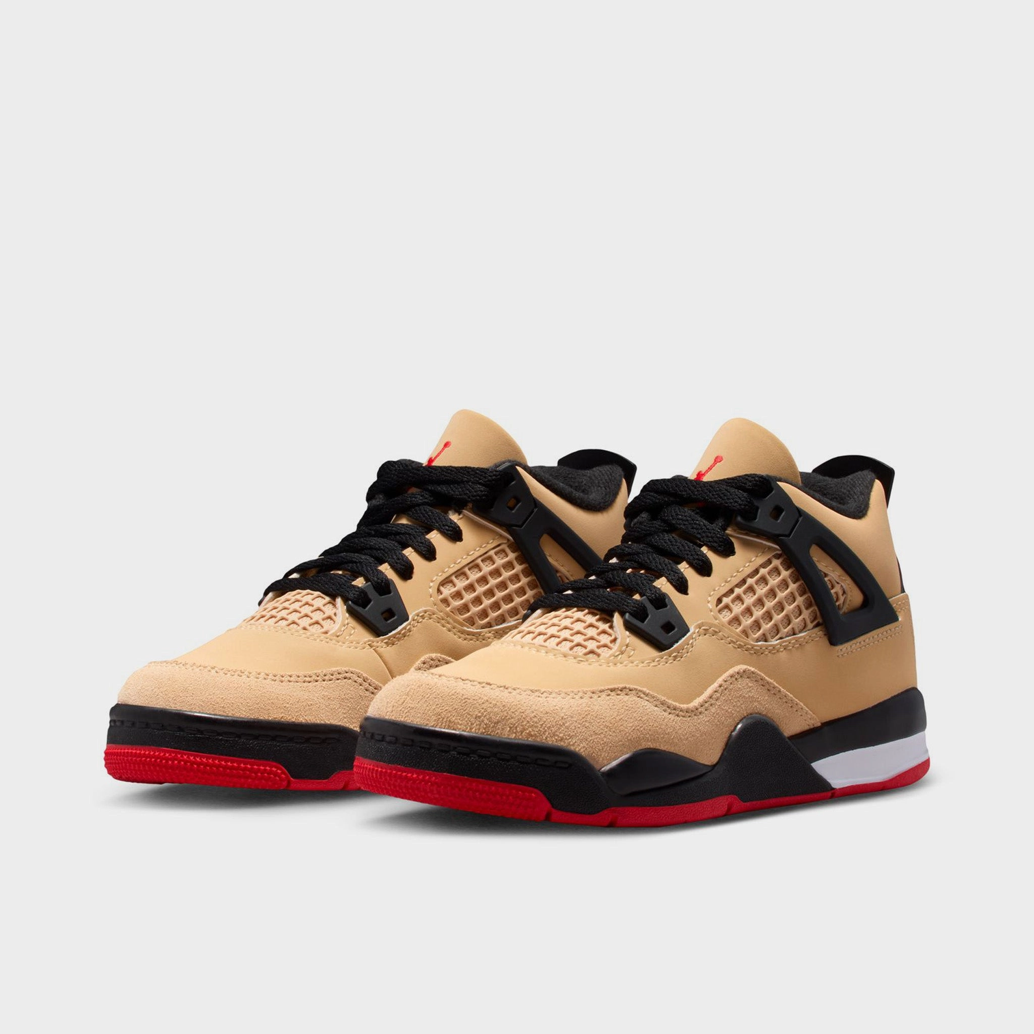 Multi Compound Outsole Lightweight Upper Jordan 4 Retro PS Fire Red / Starfish - Sesame