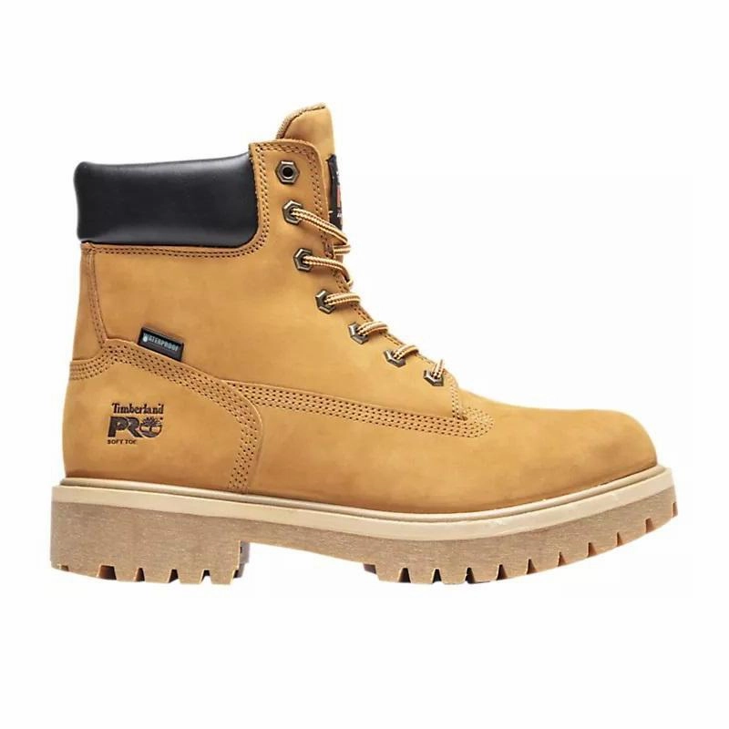 Timberland Men's 65030 PRO Direct Attach 6" Soft Toe Wheat Waterproof Long Hour