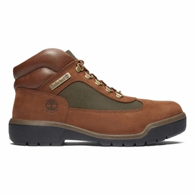 Cushioned Step Night Travel All Day Wear Timberland Men's Field Boot Dark Brown Nubuck Waterproof