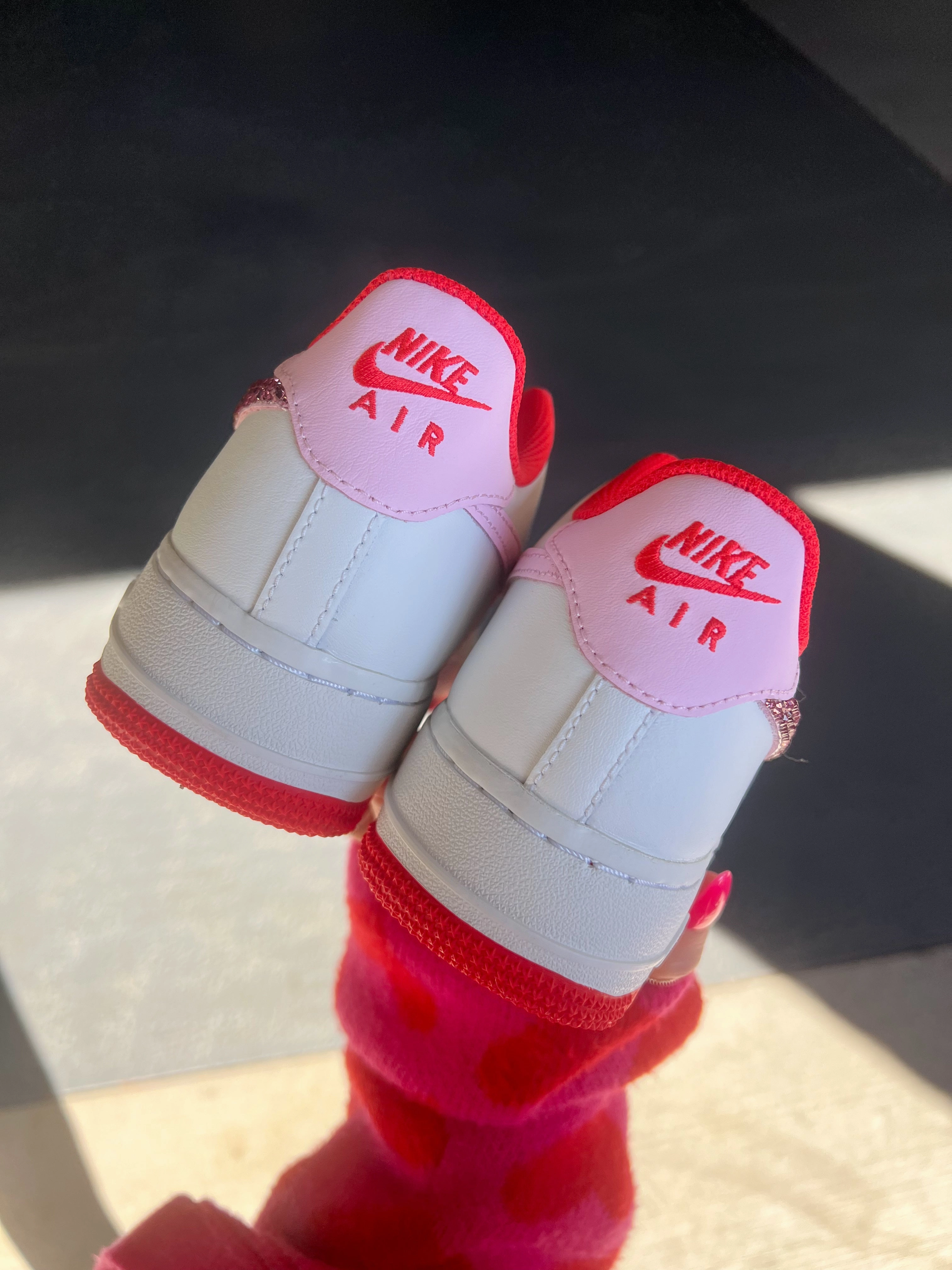 Premium Quality Flexible   outsole Hearts Edition Swarovski Women??s Air Force 1 Low Shoes