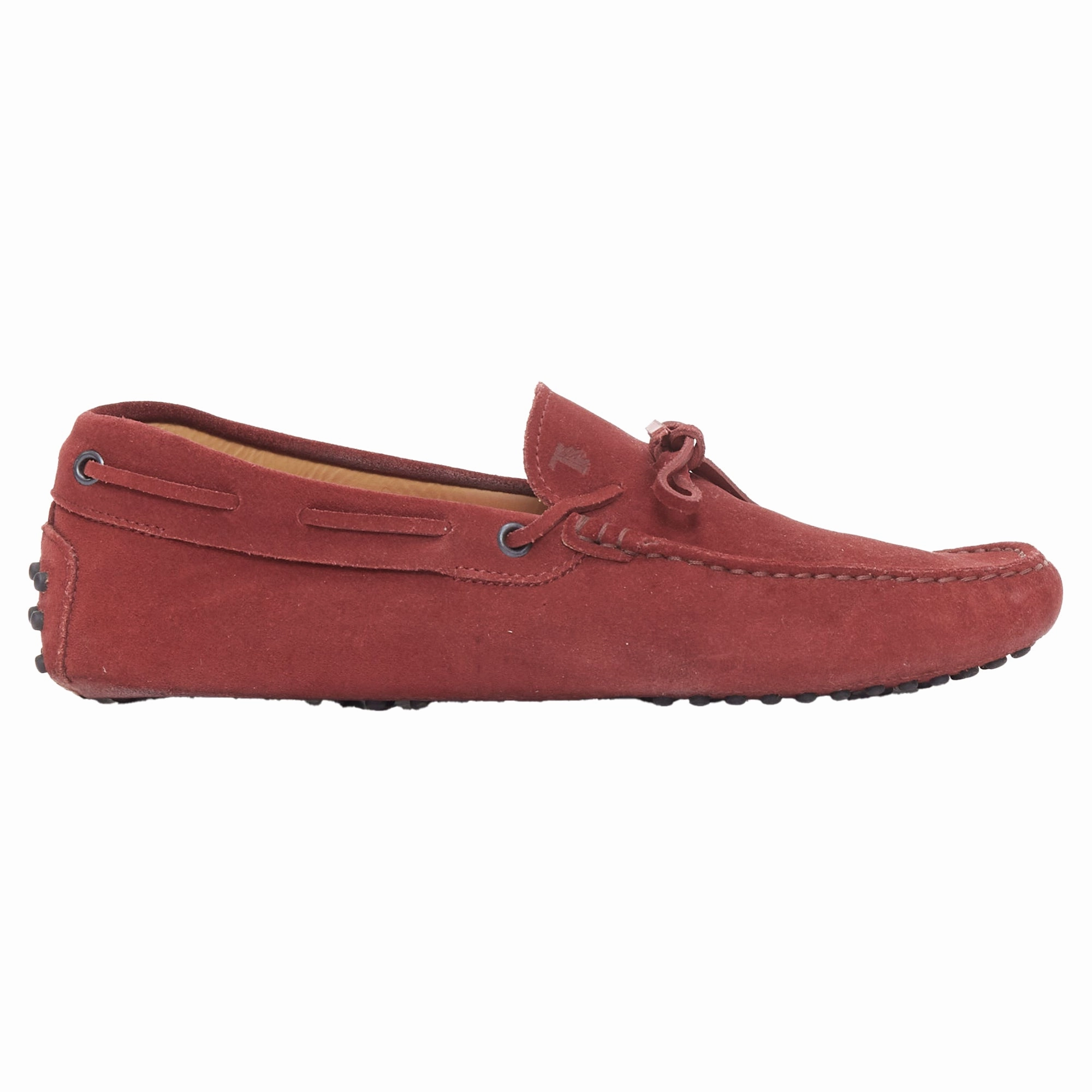 Tod's Gommino Suede Leather Dot Sole Driving Loafers Stylish Daily Boardroom Look