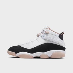 Jordan 6 Rings White / Black - Fossil Stone Flexible Cushioning Lightweight Synthetic Material