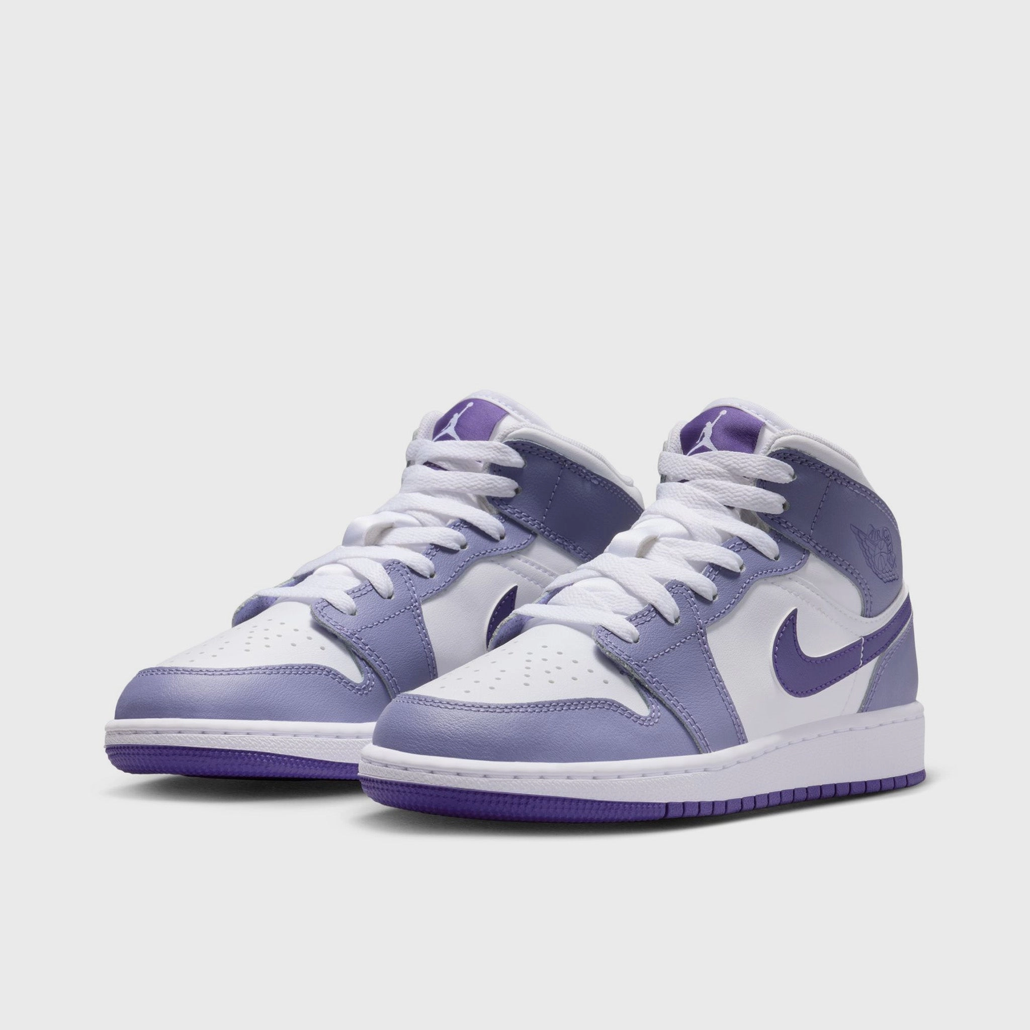 Jordan 1 Mid GS Dusty Amethyst / Court Purple - White Slip Resistant