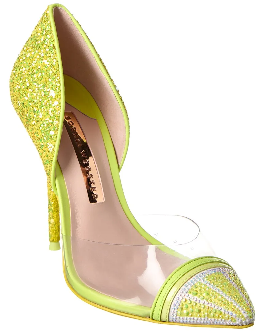 Sophia Webster Jessica Glitter & Vinyl Pump Fancy Finish Dressy Wear