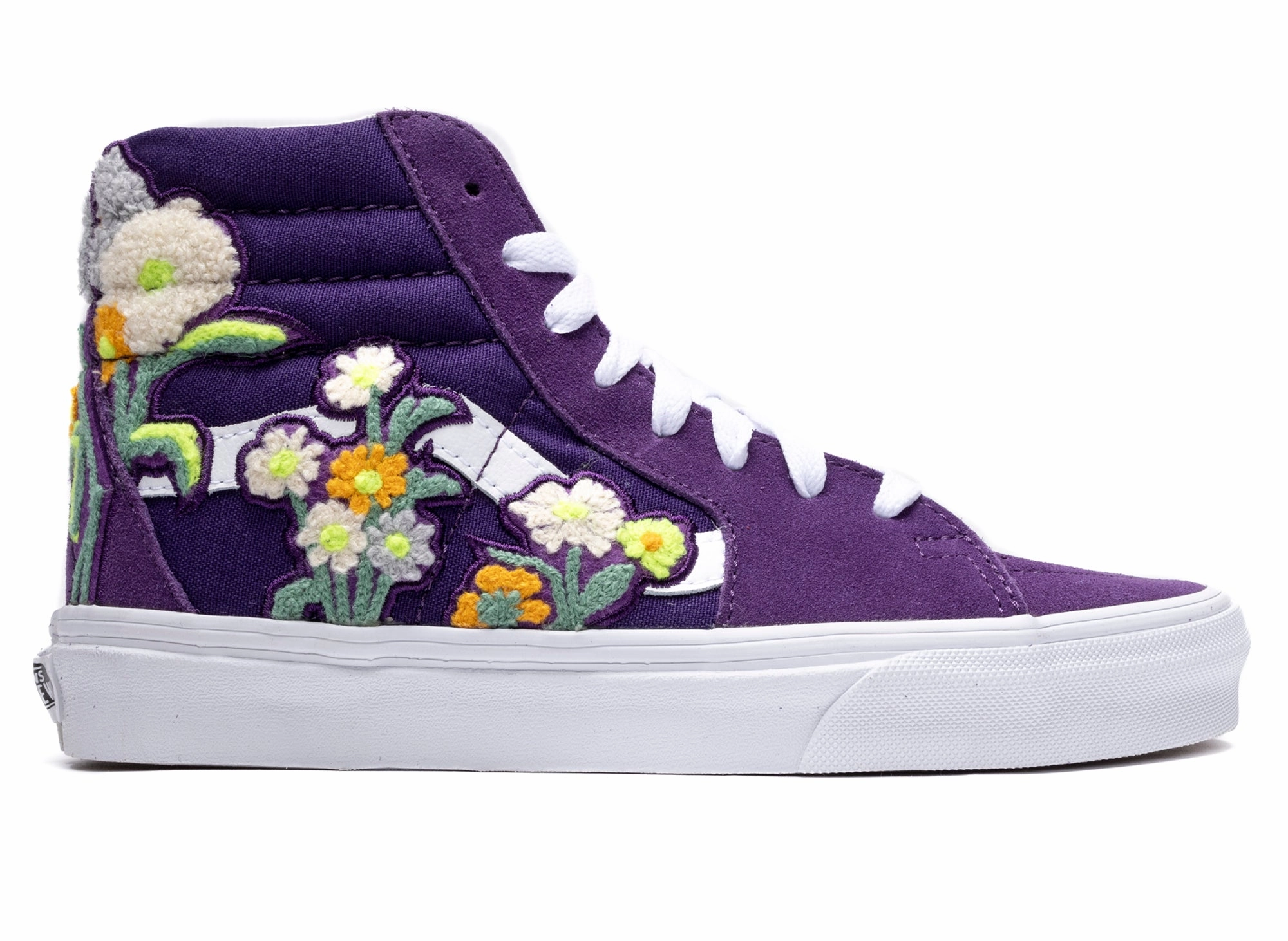 Subtle colors Unisex Vans Sk8 Hi Floral