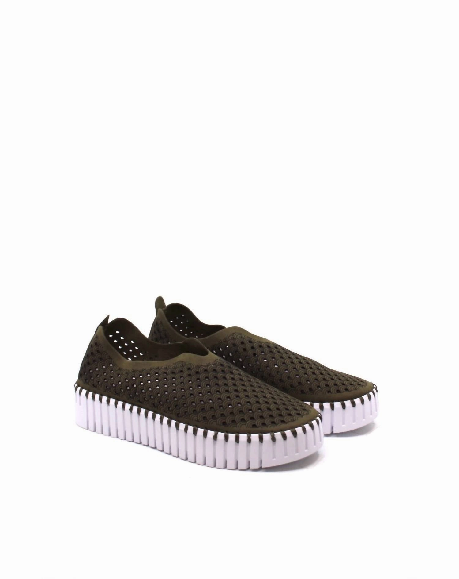 Tulip 3373 Platform In Deep Olive Stable Spark All-Purpose Wear