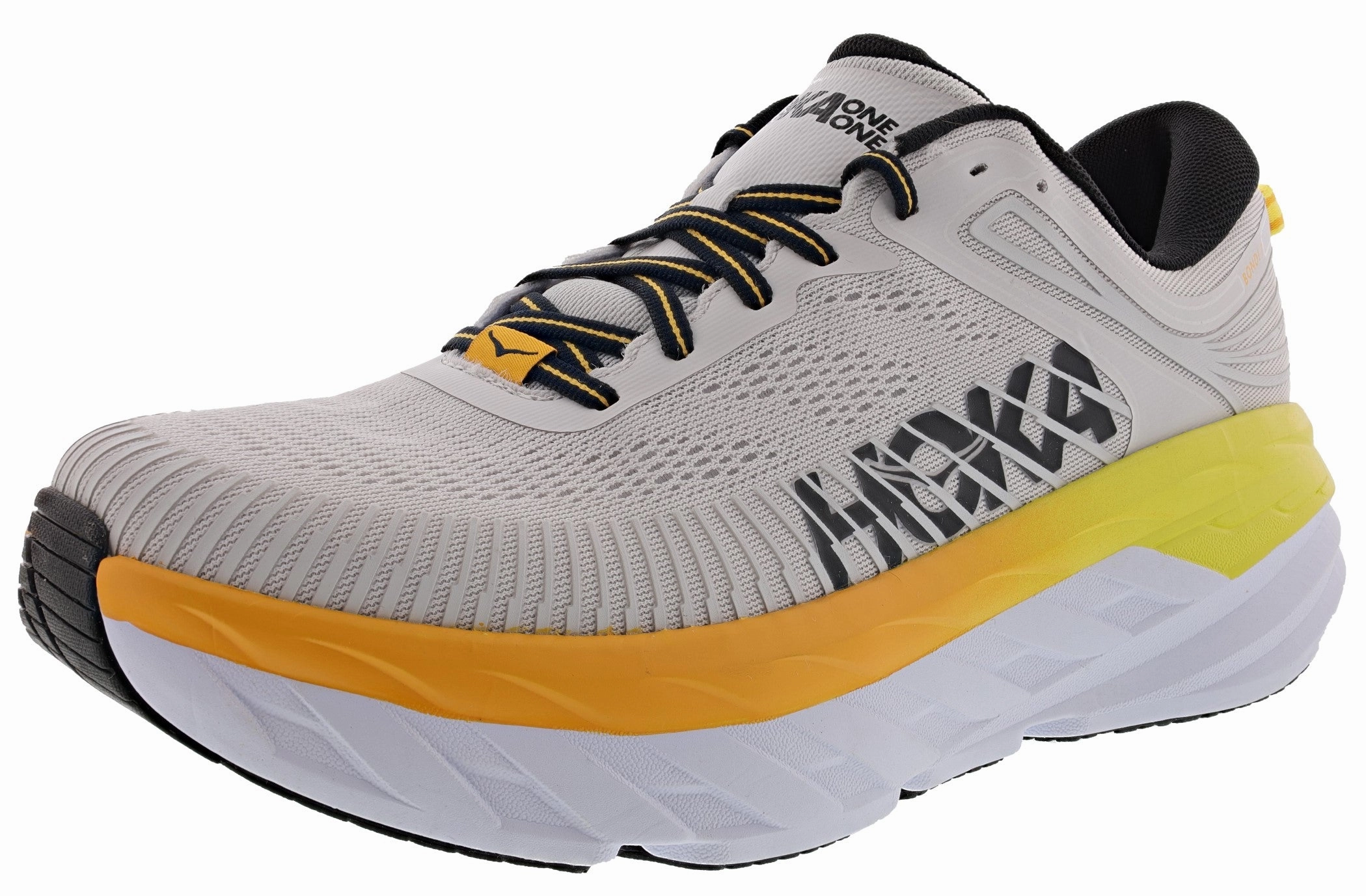 Adaptive Impact Absorption Hoka Men's Ultra Marathon Cushioned Running Shoes Bondi 7
