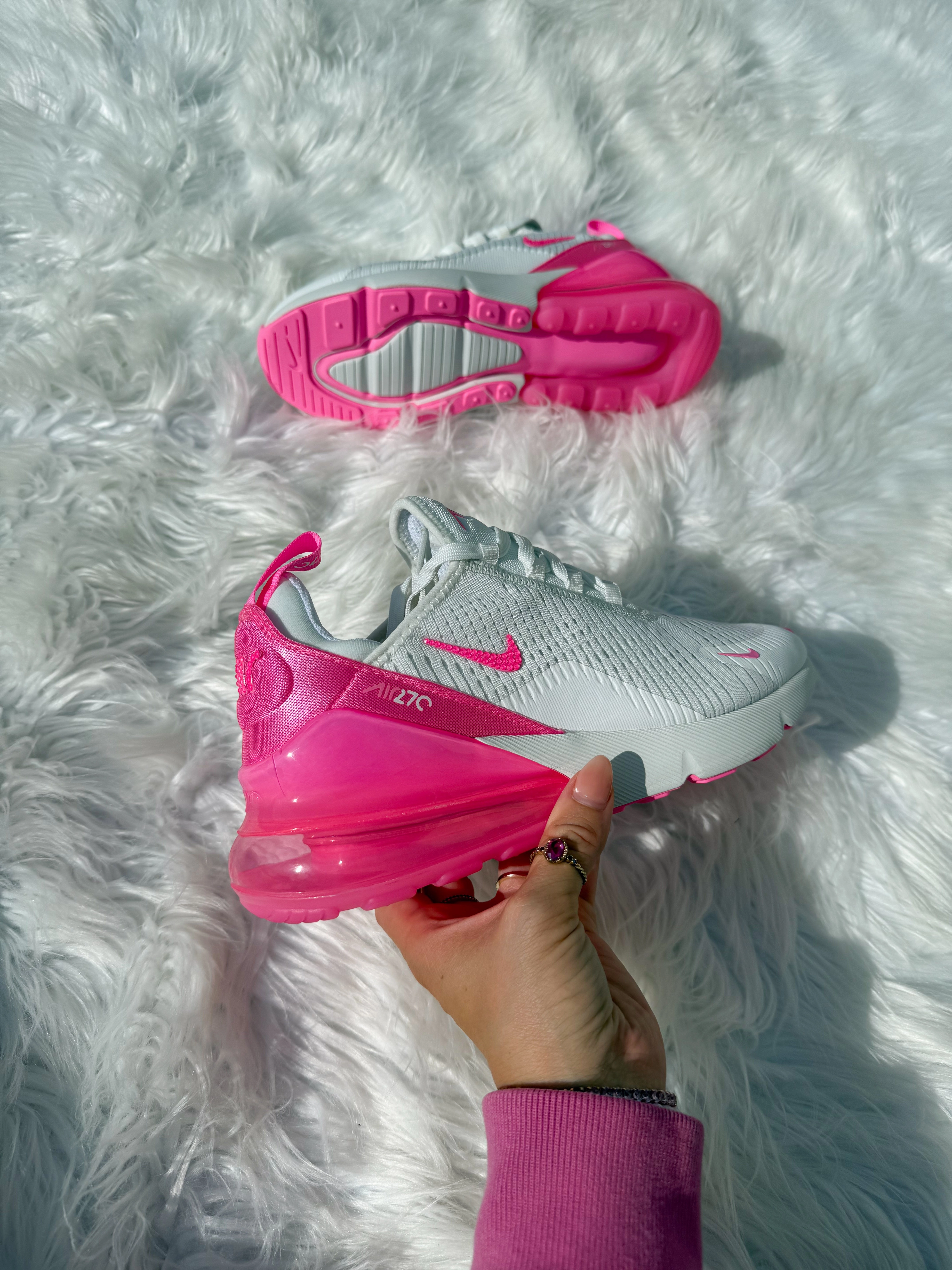 Open Space Bubblegum Hot Pink Swarovski Women's Nike Shoes Air Max 270