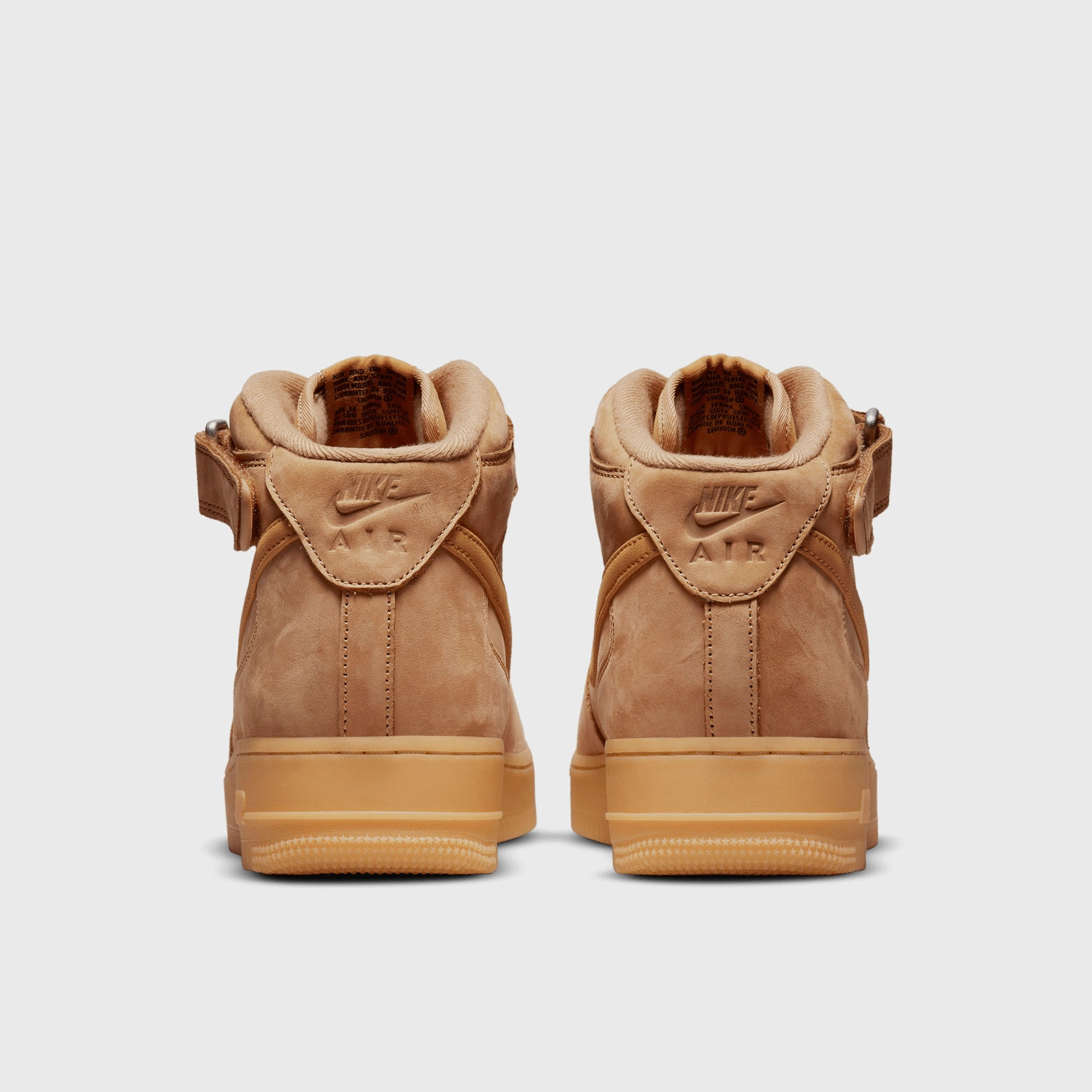 Nike Air Force 1 '07 Mid Flax / Wheat - Gum Light Brown Compression Molded Unit Comfort Activity