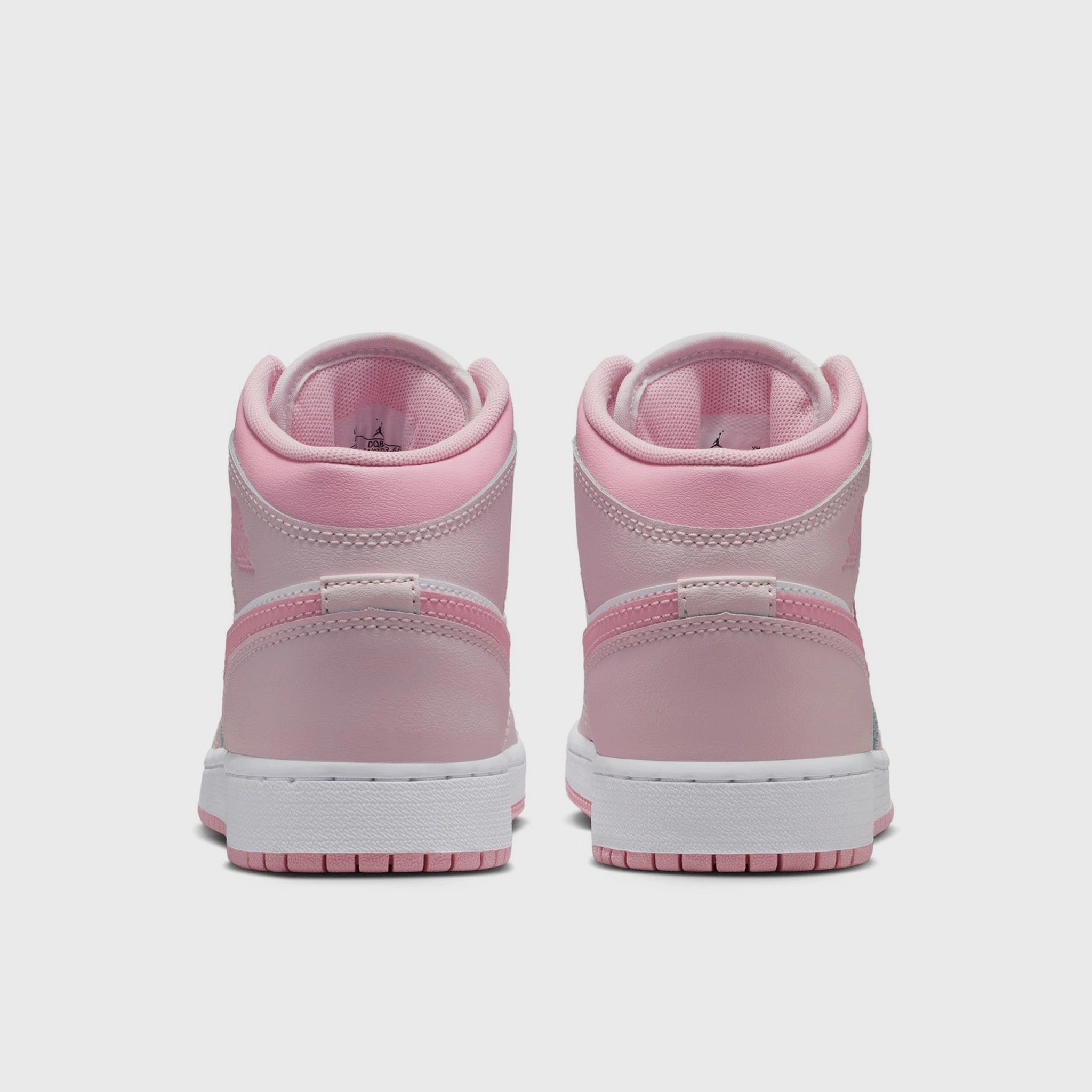Jordan 1 Mid GS Pearl Pink / Medium Soft Pink - White Layered cushioning