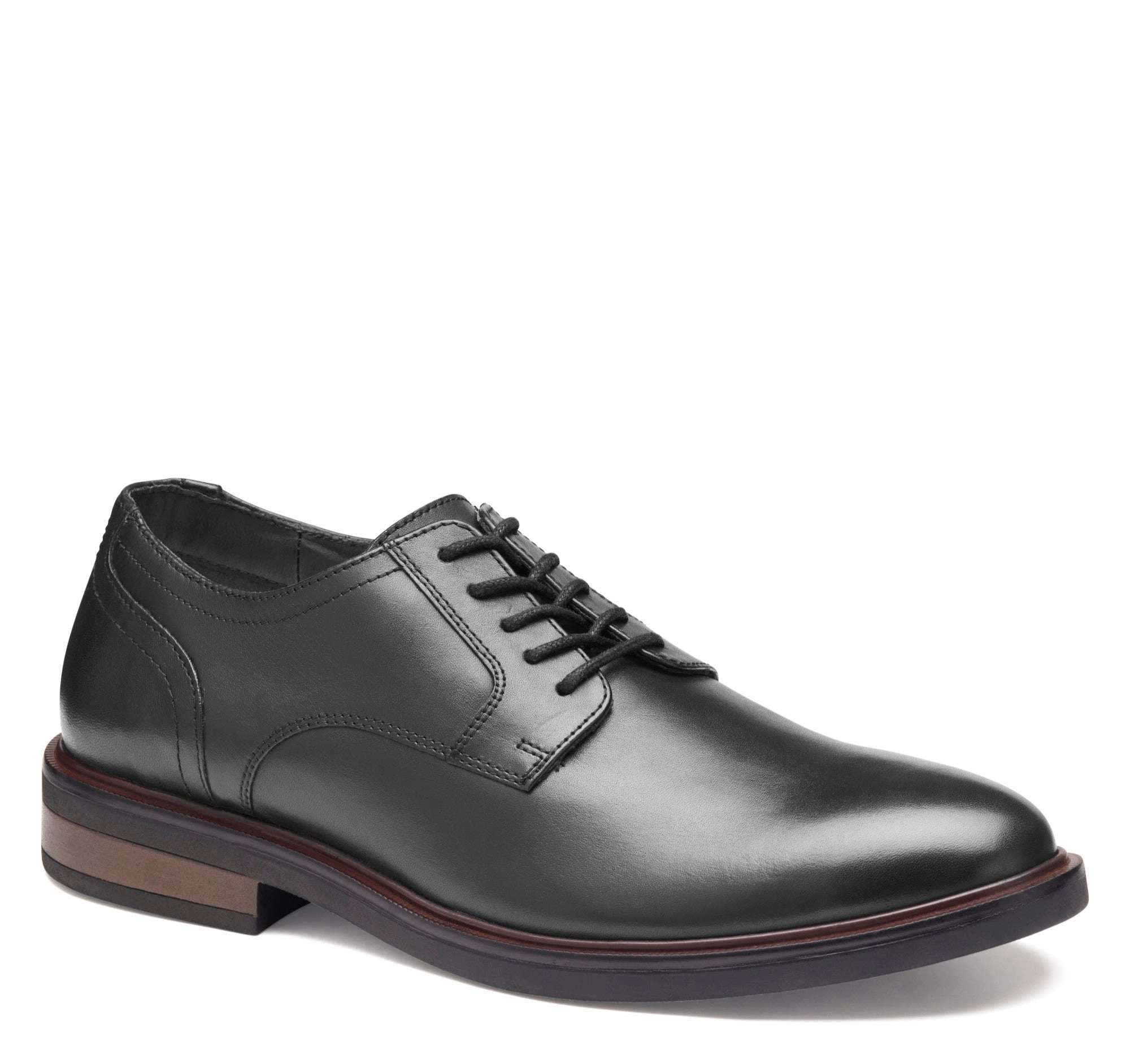Matte Black Oxfords Lightweight Build Clean Looker Johnston & Murphy Langston Plain Toe Dress Shoe
