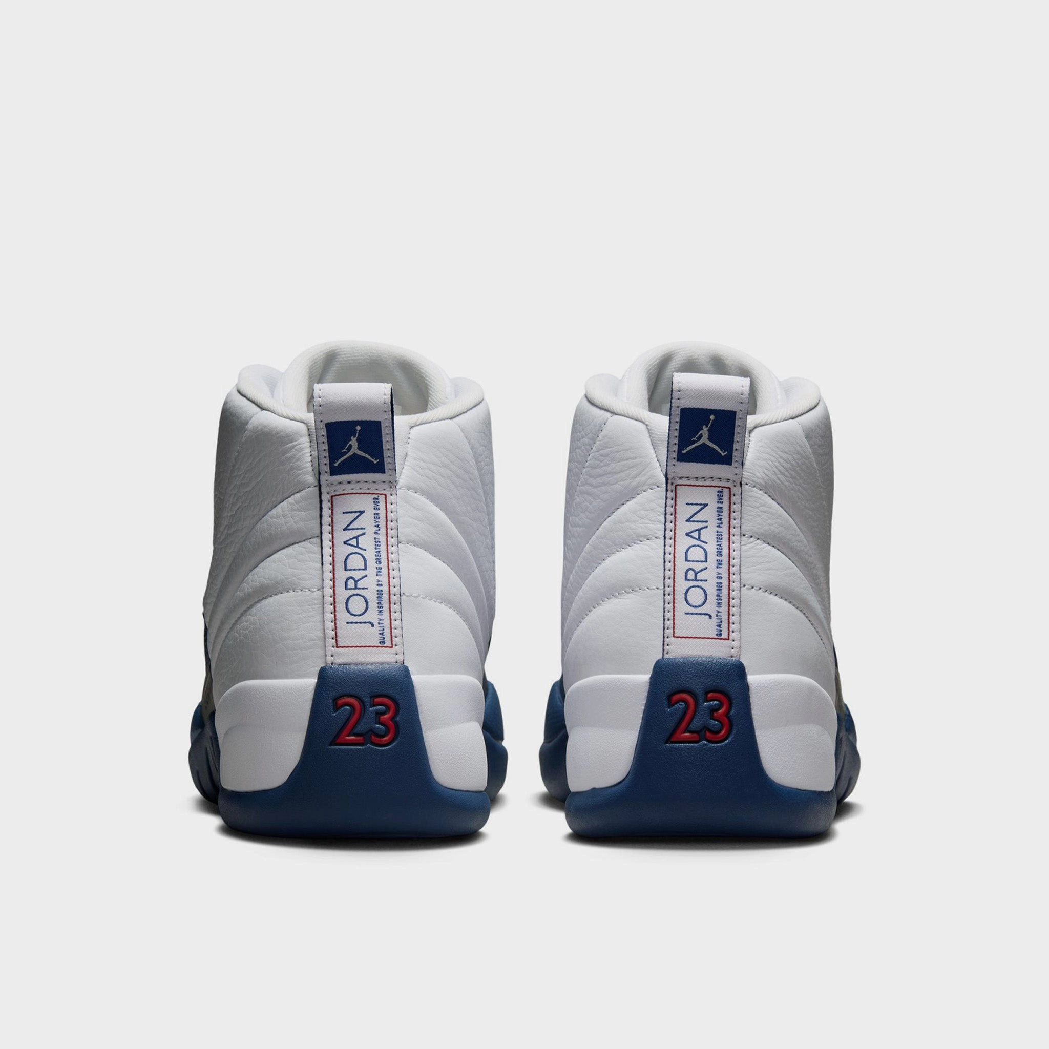 Jordan 12 Retro White / French Blue - Metallic Silver Well Fitted Multi Surface