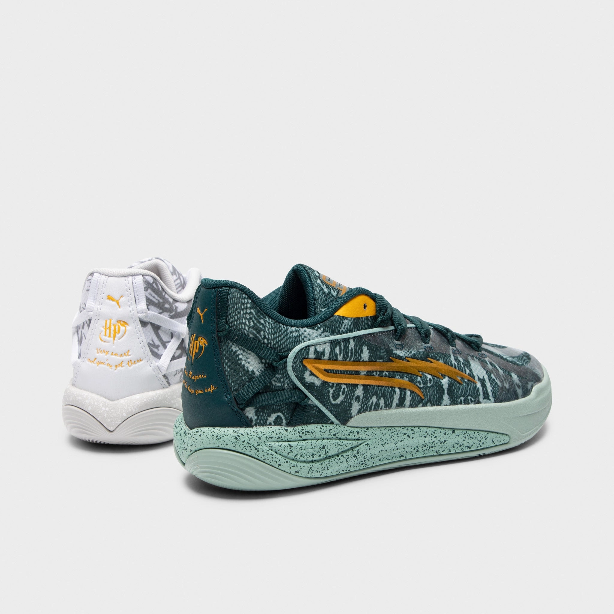 Pressure Mapped Outsole Tear Resistant Upper Puma Stewie X Harry Potter Silver / Orange - Green