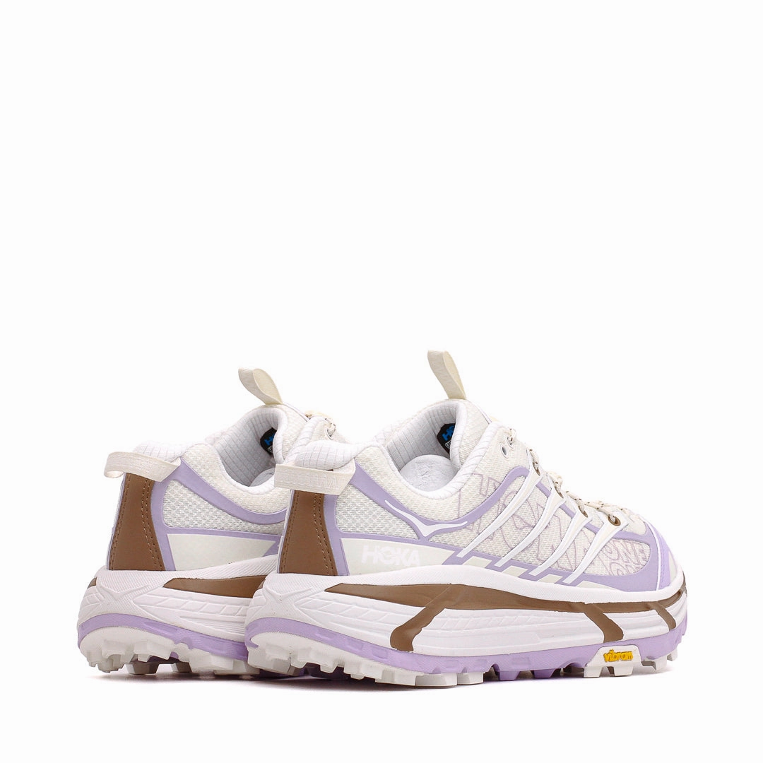 Lateral Stability Wings Foam Injection Hoka One One Men Mafate Three2 Wordmark Alabaster Iris Flower 1175490-ASF