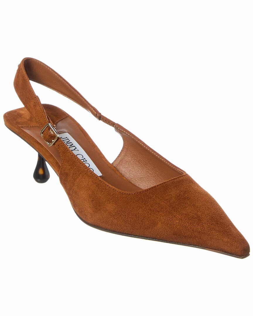 Jimmy Choo Amel 50 Suede Slingback Pump Boss Spark