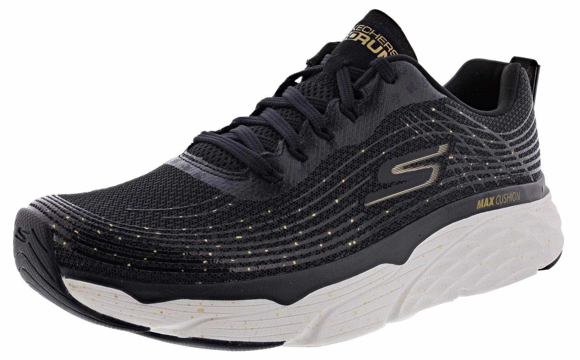 Skechers Men's Max Cushioning Elite Commemoration Lace up Running Shoes Sweat Resistant maximalist - feature shoes