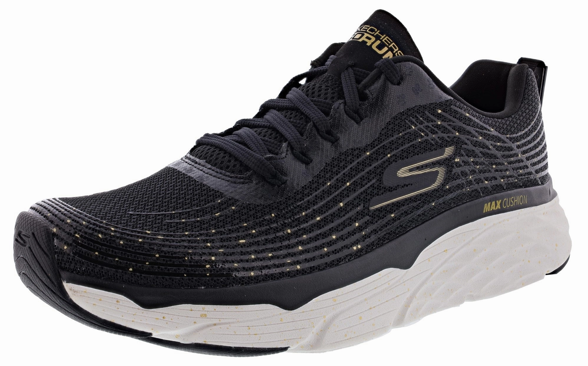Non Chafing Collar Skechers Men's Max Cushioning Elite Commemoration Lace up Running Shoes