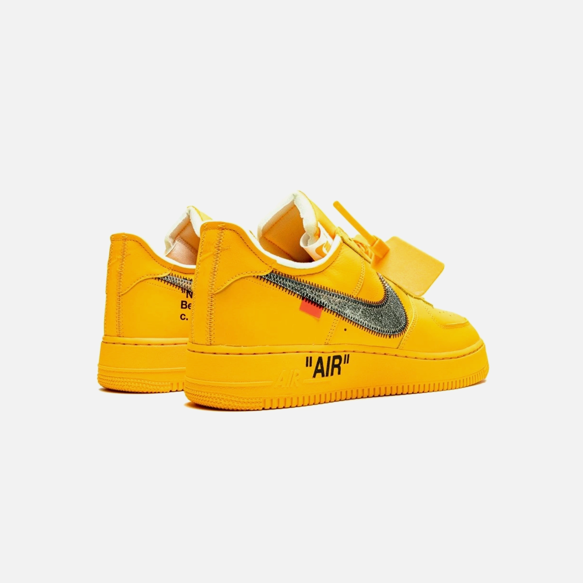 Nike Air Force 1 Low Off White Ica University Gold Reinforced toe cap Easy Going